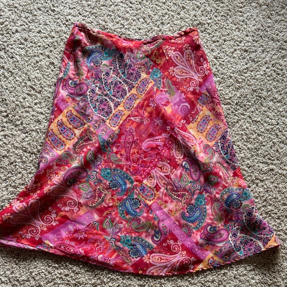 Coldwater Creek Dresses & Skirts - Women's Pink Paisley A-Line Skirt
